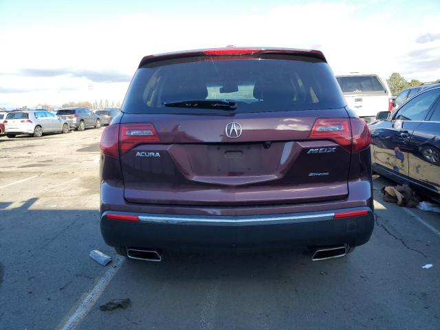 2HNYD2H21CH517407 - 2012 ACURA MDX PURPLE photo 6