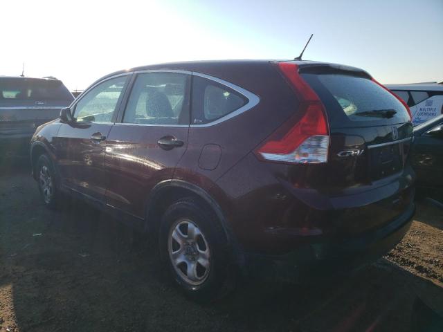 5J6RM4H38CL076354 - 2012 HONDA CR-V LX BURGUNDY photo 2