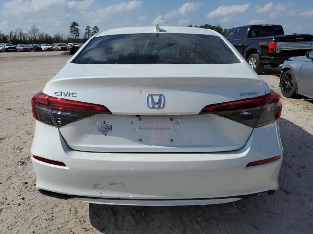 2HGFE2F58NH514693 - 2022 HONDA CIVIC SPOR WHITE photo 6