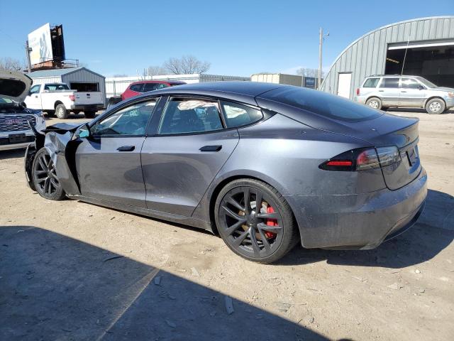 5YJSA1E63PF513084 - 2023 TESLA MODEL S 灰色 照片 2