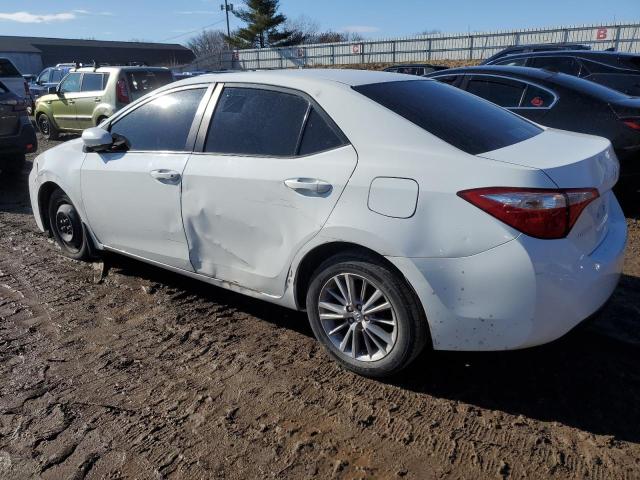 2T1BURHEXEC009853 - 2014 TOYOTA COROLLA L WHITE photo 2