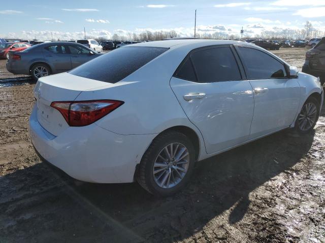 2T1BURHEXEC009853 - 2014 TOYOTA COROLLA L WHITE photo 3