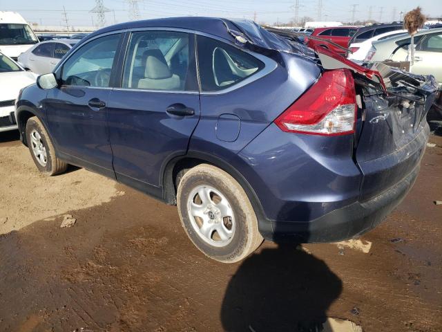 2HKRM4H37EH684802 - 2014 HONDA CR-V LX BLUE photo 2