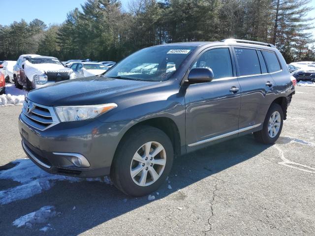 5TDBK3EH0DS270769 - 2013 TOYOTA HIGHLANDER BASE GRAY photo 1