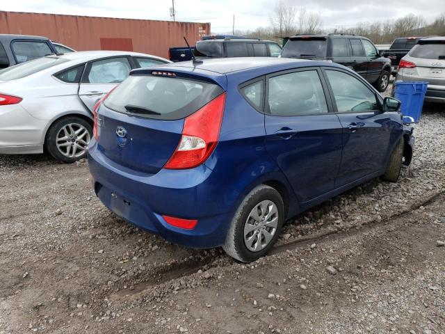 KMHCT5AE7FU213231 - 2015 HYUNDAI ACCENT GS BLUE photo 3