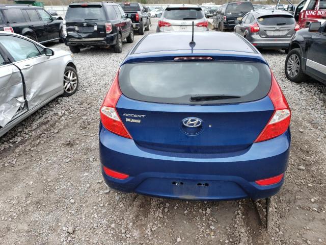 KMHCT5AE7FU213231 - 2015 HYUNDAI ACCENT GS BLUE photo 6