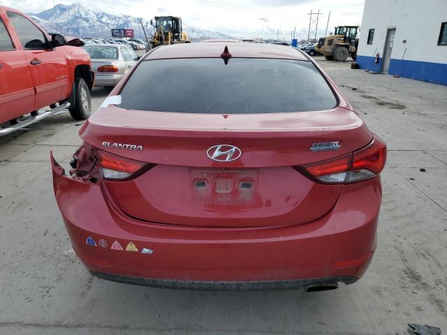 KMHDH4AH6EU162426 - 2014 HYUNDAI ELANTRA SE RED photo 6