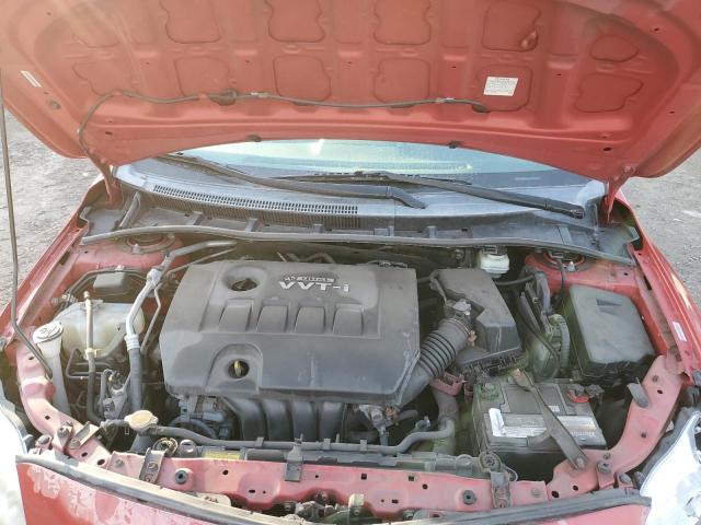 1NXBU4EE8AZ258135 - 2010 TOYOTA COROLLA BASE RED photo 11