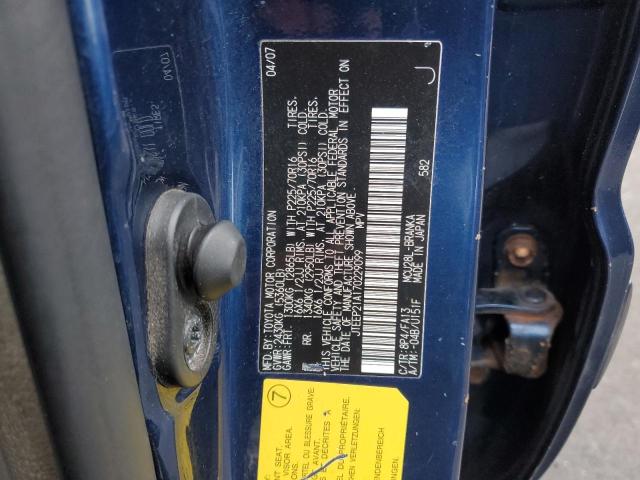 JTEEP21A170229099 - 2007 TOYOTA HIGHLANDER SPORT BLUE photo 12