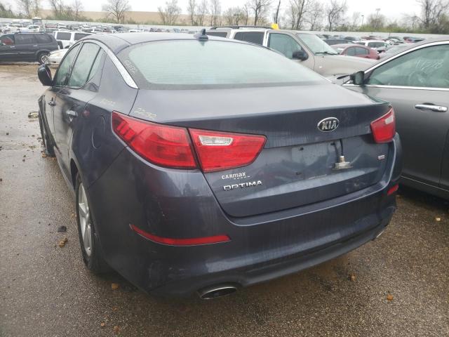 KNAGM4A71F5597917 - 2015 KIA OPTIMA LX BLUE photo 3