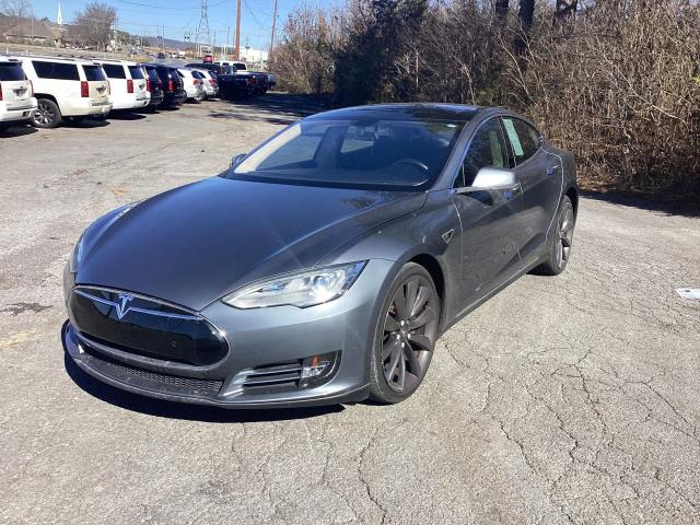 5YJSA1H16EFP33333 - 2014 TESLA MODEL S ვერცხლისფერი ფოტო 2