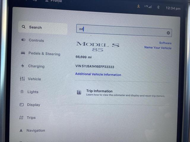 5YJSA1H16EFP33333 - 2014 TESLA MODEL S ვერცხლისფერი ფოტო 8