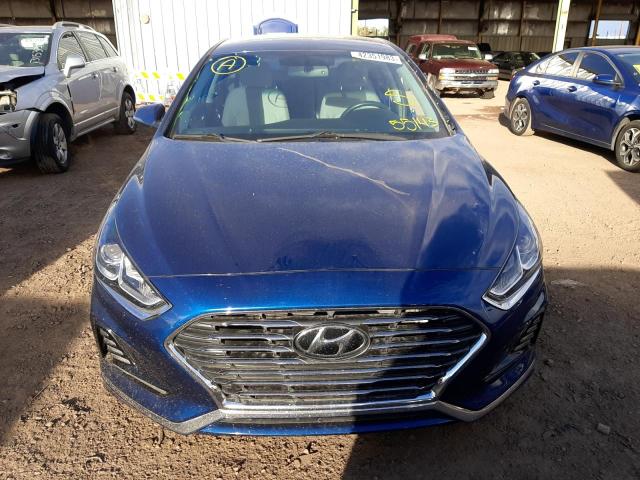 5NPE34AF4JH657878 - 2018 HYUNDAI SONATA SPORT Blau Foto 5
