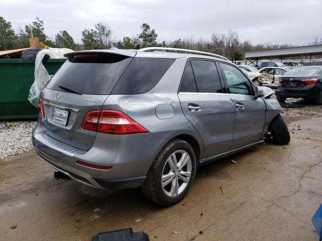 4JGDA5HB3EA412797 - 2014 MERCEDES-BENZ ML 350 4MATIC GRAY photo 3