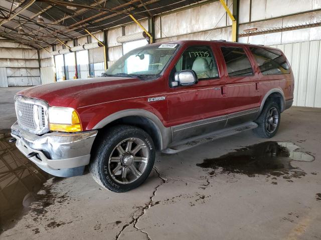 1FMNU42L51ED42911 - 2001 FORD EXCURSION LIMITED RED photo 1