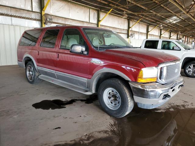 1FMNU42L51ED42911 - 2001 FORD EXCURSION LIMITED RED photo 4