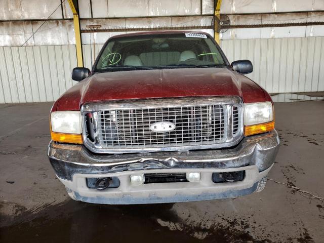 1FMNU42L51ED42911 - 2001 FORD EXCURSION LIMITED RED photo 5