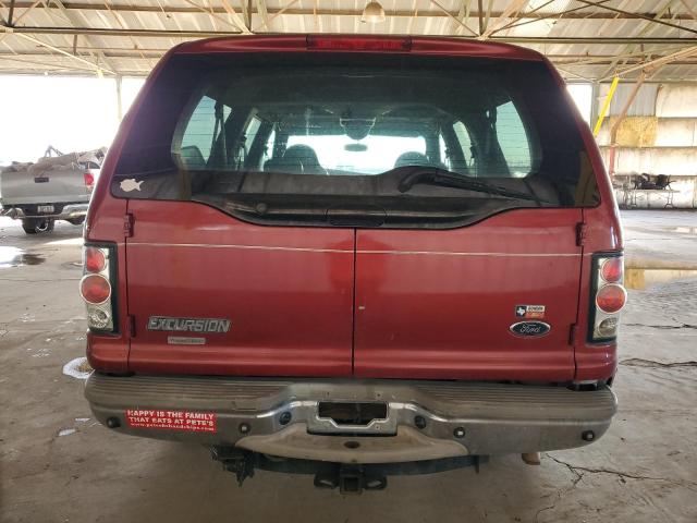 1FMNU42L51ED42911 - 2001 FORD EXCURSION LIMITED RED photo 6