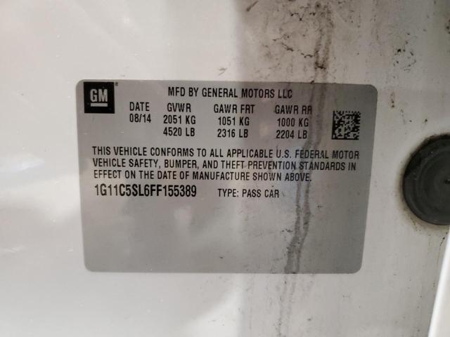 1G11C5SL6FF155389 - 2015 CHEVROLET MALIBU 1LT 白色 照片 12