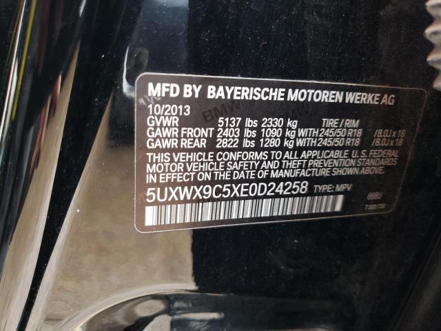 5UXWX9C5XE0D24258 - 2014 BMW X3 XDRIVE28I BLACK photo 12