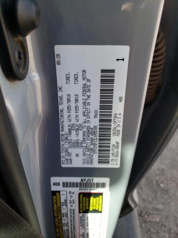 5TFUY5F13LX955345 - 2020 TOYOTA TUNDRA DOUBLE CAB SR/SR5 GRAY photo 12