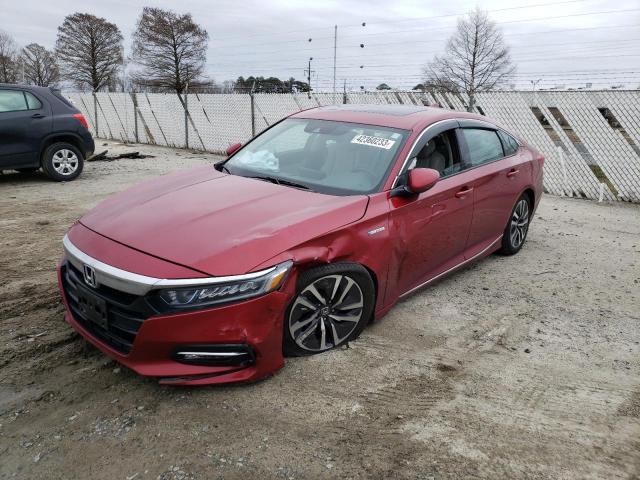 1HGCV3F51LA011317 - 2020 HONDA ACCORD HYBRID EXL RED photo 1