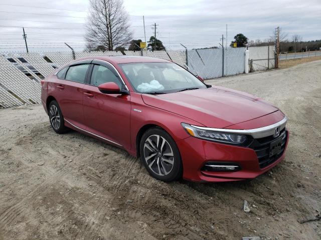 1HGCV3F51LA011317 - 2020 HONDA ACCORD HYBRID EXL RED photo 4