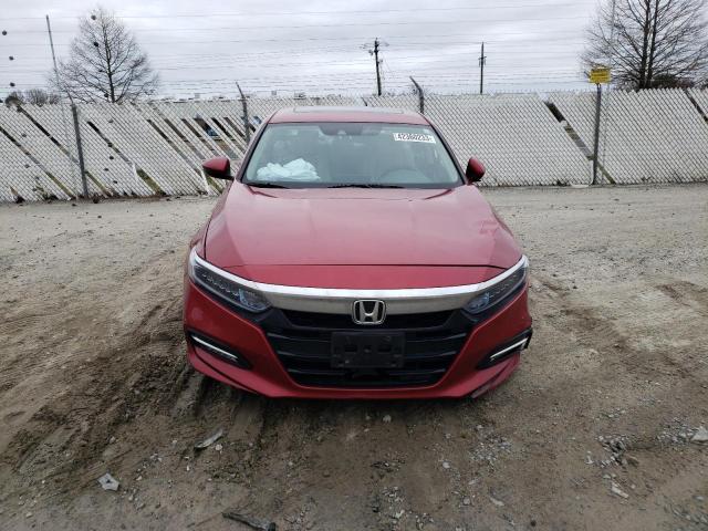 1HGCV3F51LA011317 - 2020 HONDA ACCORD HYBRID EXL RED photo 5