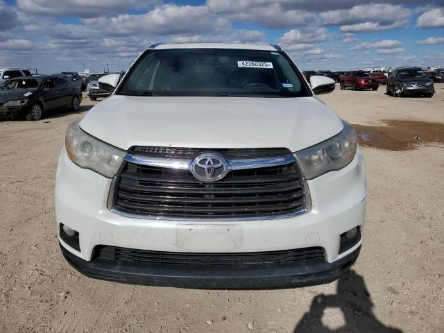5TDKKRFH7ES031206 - 2014 TOYOTA HIGHLANDER XLE WHITE photo 5