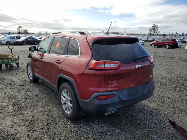 1C4PJMCS2FW599599 - 2015 JEEP CHEROKEE LATITUDE RED photo 2