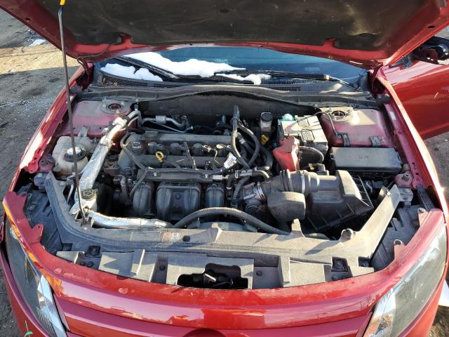 3FAHP0HA0CR427474 - 2012 FORD FUSION SE RED photo 11