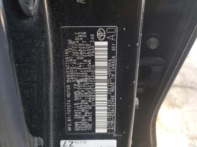 2T1KR32E17C643014 - 2007 TOYOTA COROLLA MA XR BLACK photo 12