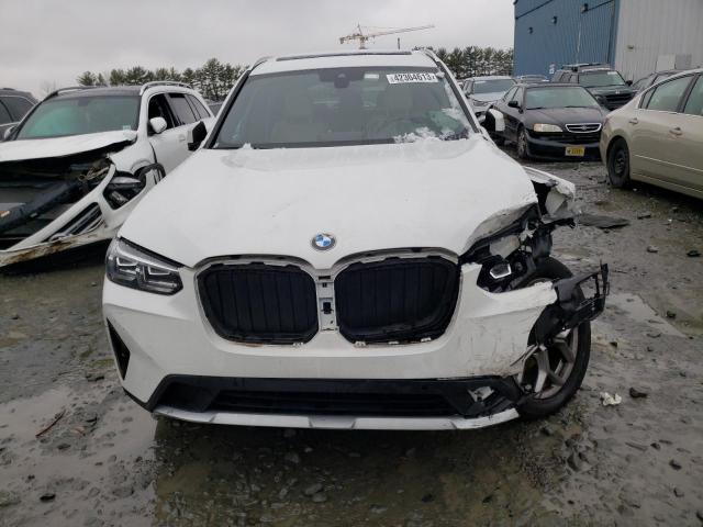 5UX43DP08N9K88082 - 2022 BMW X3 SDRIVE30I WHITE photo 5