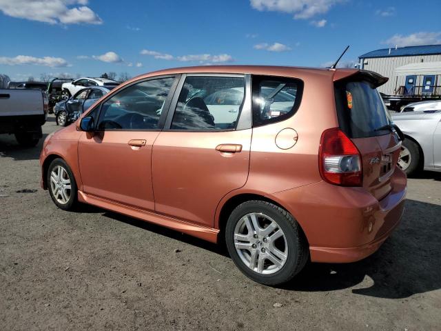 JHMGD37697S046969 - 2007 HONDA FIT S ORANGE photo 2