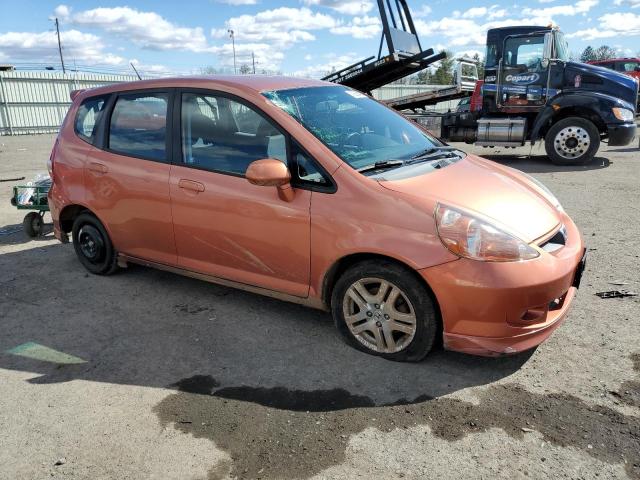 JHMGD37697S046969 - 2007 HONDA FIT S ORANGE photo 4