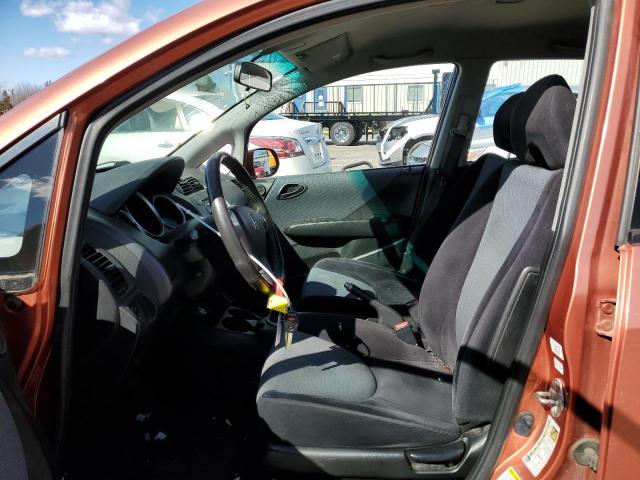 JHMGD37697S046969 - 2007 HONDA FIT S ORANGE photo 7