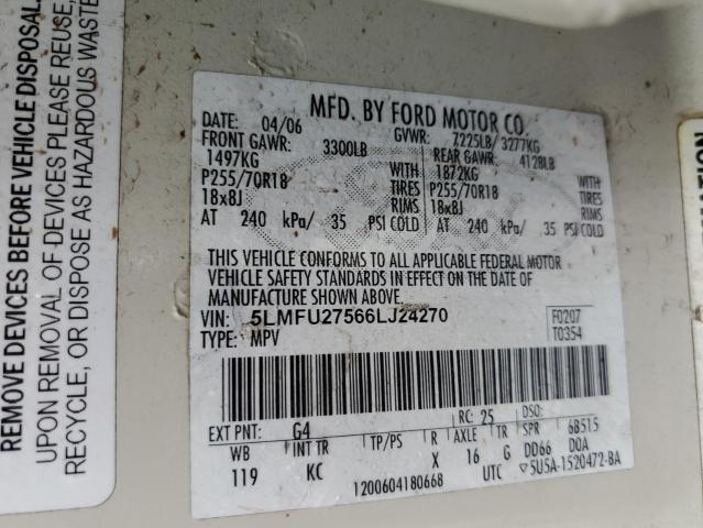 5LMFU27566LJ24270 - 2006 LINCOLN NAVIGATOR 米色 照片 14