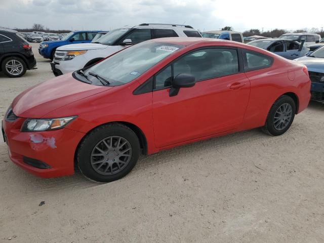 2HGFG3B57DH520134 - 2013 HONDA CIVIC LX RED photo 1