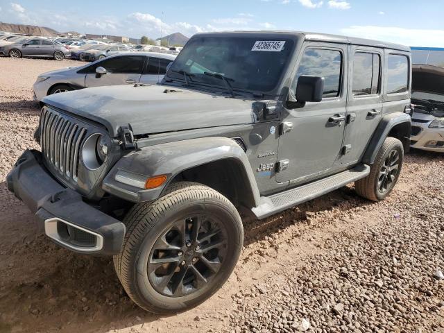1C4JJXP68MW742136 - 2021 JEEP WRANGLER U SAHARA 4XE GRAY photo 1