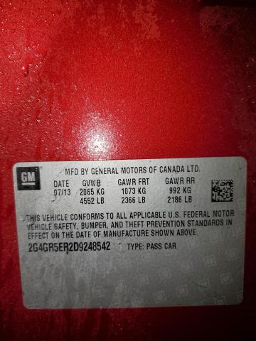 2G4GR5ER2D9248542 - 2013 BUICK REGAL 红色 照片 13