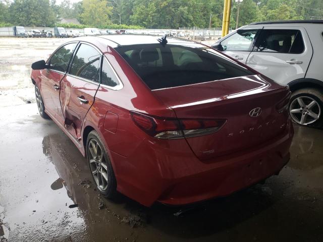 5NPE34AB1KH732292 - 2019 HYUNDAI SONATA LIMITED TURBO RED photo 3