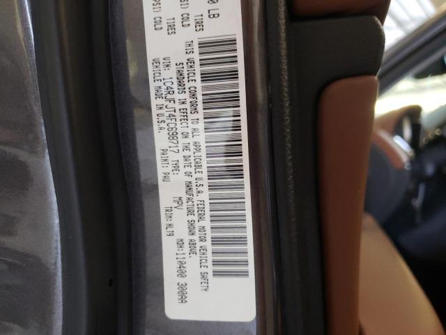 1C4RJFJT4FC698717 - 2015 JEEP GRAND CHER SUMMIT Grafit foto 12