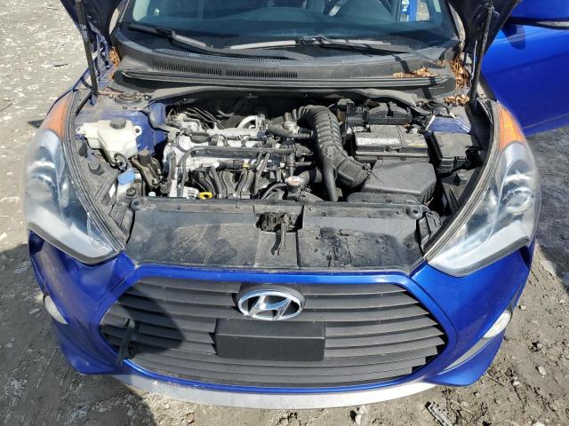 KMHTC6AE5FU216974 - 2015 HYUNDAI VELOSTER TURBO BLUE photo 11