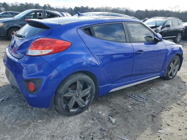 KMHTC6AE5FU216974 - 2015 HYUNDAI VELOSTER TURBO BLUE photo 3