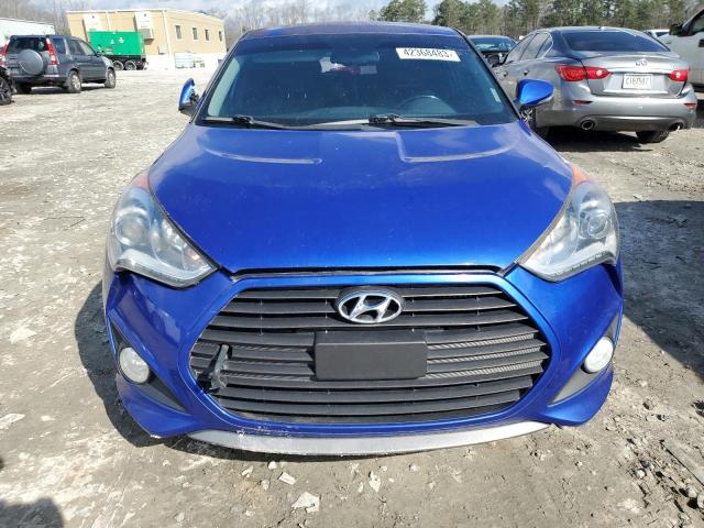 KMHTC6AE5FU216974 - 2015 HYUNDAI VELOSTER TURBO BLUE photo 5