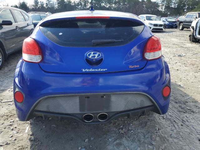 KMHTC6AE5FU216974 - 2015 HYUNDAI VELOSTER TURBO BLUE photo 6