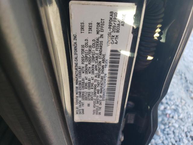 5TEGN92N74Z404724 - 2004 TOYOTA TACOMA DOUBLE CAB PRERUNNER BLACK photo 12