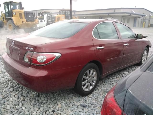 JTHBA30G145037599 - 2004 LEXUS ES 330 RED photo 3