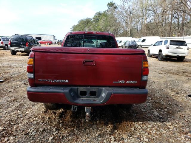 5TBBT48171S135522 - 2001 TOYOTA TUNDRA ACCESS CAB LIMITED RED photo 6