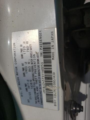 JM1BJ245731160253 - 2003 MAZDA PROTEGE PR5 白色 照片 12